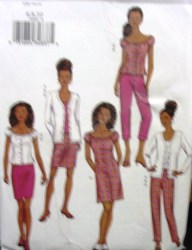 3468 BUTTON DRESS,TOPS,CARDIGAN,PANTS LENGTHS PATTERN 6-22 3 SZS